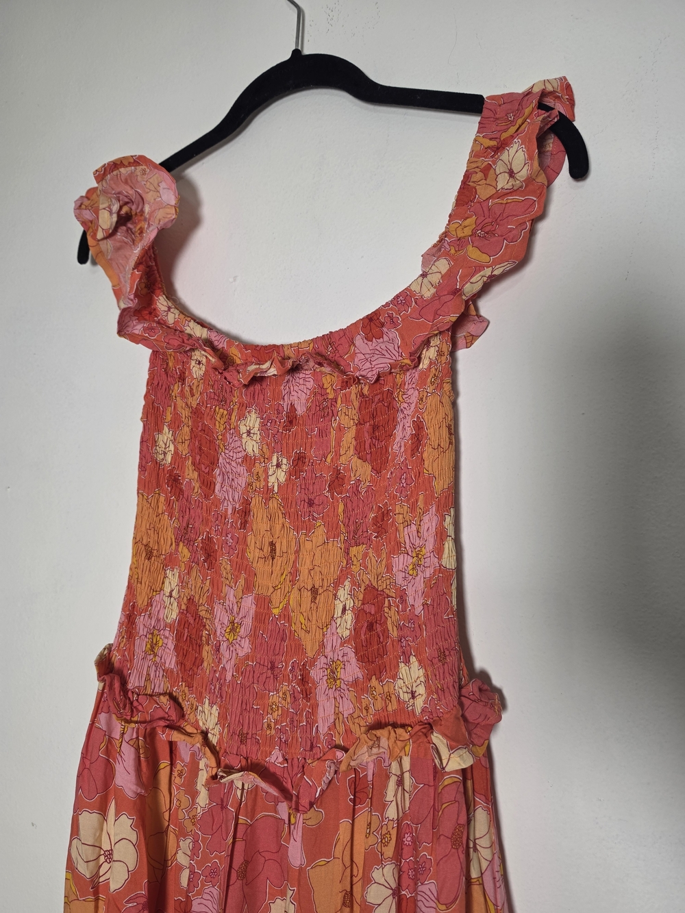 NWT Abel the Label Flower Power Boho Floral Tiered Maxi Dress Size Small - Picture 5 of 7